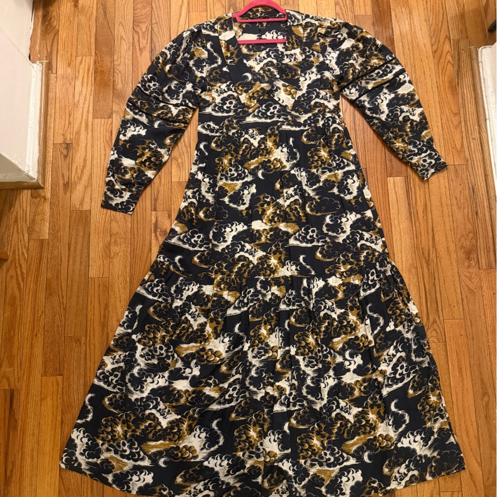 Scotch & Soda Black and Gold Maxi Dress